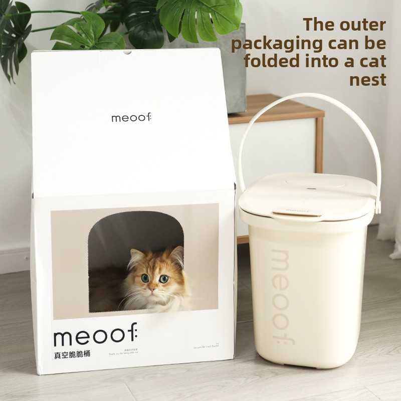 Food Storage Pet - 真空穀物保存バケツ、防湿密閉型大容量収納キャットフードバケツ、ドッグフードバケツ、ペット用品