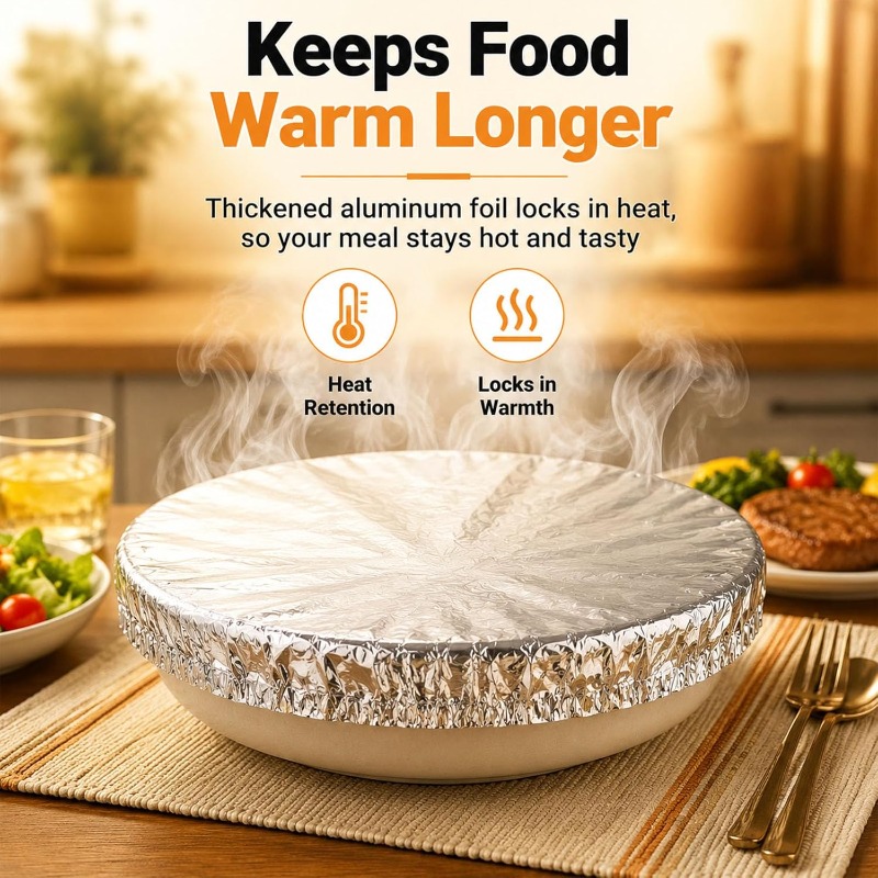 Food Storage Aluminum - アルミホイル断熱カバー使い捨て食品カバーホイルフィルム鮮度保持フルーツ保存カバーキッチン断熱蓋家庭用