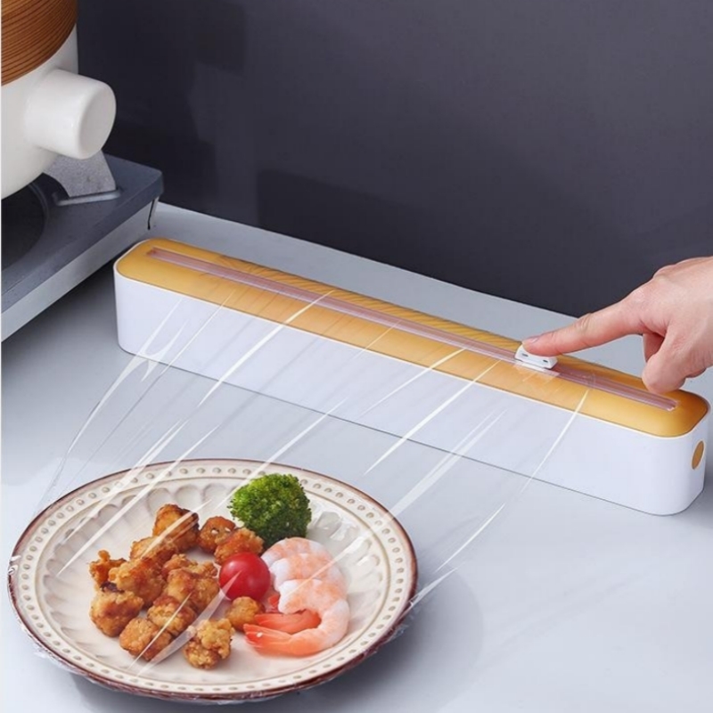 Food Storage Aluminum - 食品プラスチックラップディスペンサー カッター付きホイルホルダー キッチン収納アクセサリー 調理器具 アルミホイルおよびフィルムディスペンサー