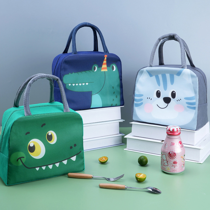 Food Storage Aluminum - 子供のための漫画のクーラーランチバッグ,アルミサーマル,オックスフォードランチボックス,防水,ナイロン,ポータブル,ジッパー,食品,新鮮でかわいい