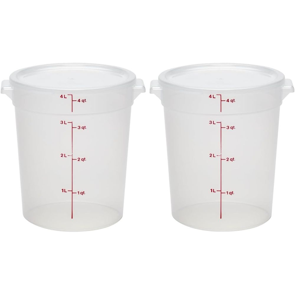 4クォート BPAフリー食品保存容器 蓋付き - ベーキング - Food Storage Quart Containers のレビューと価格