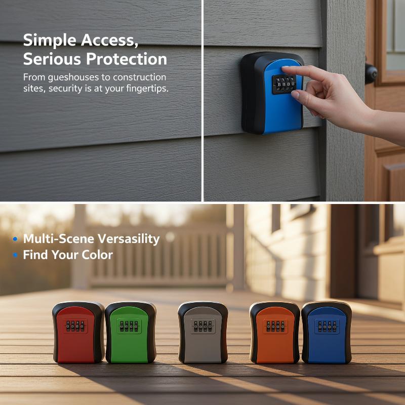 壁掛け式キーセーフボックス 4桁ダイヤル式ロック 安全で頑丈 - Food Storage Box With Lock And Key のレビューと価格