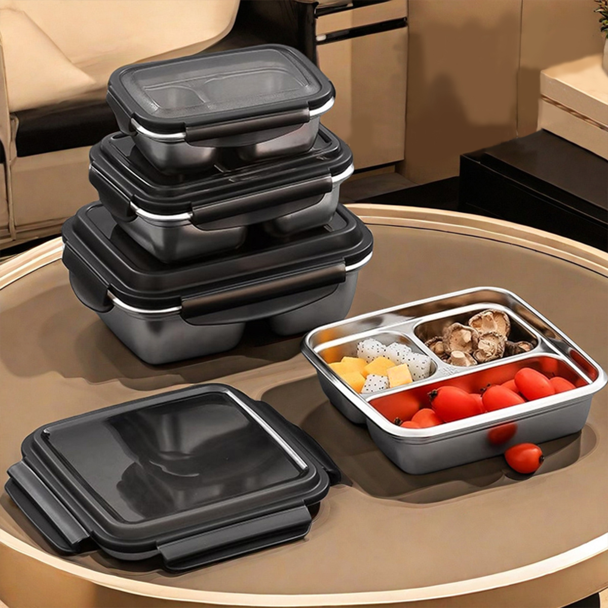WORTHBUY 2/3 グリッド 304 ステンレス鋼弁当 - Food Storage Box Large のレビューと価格