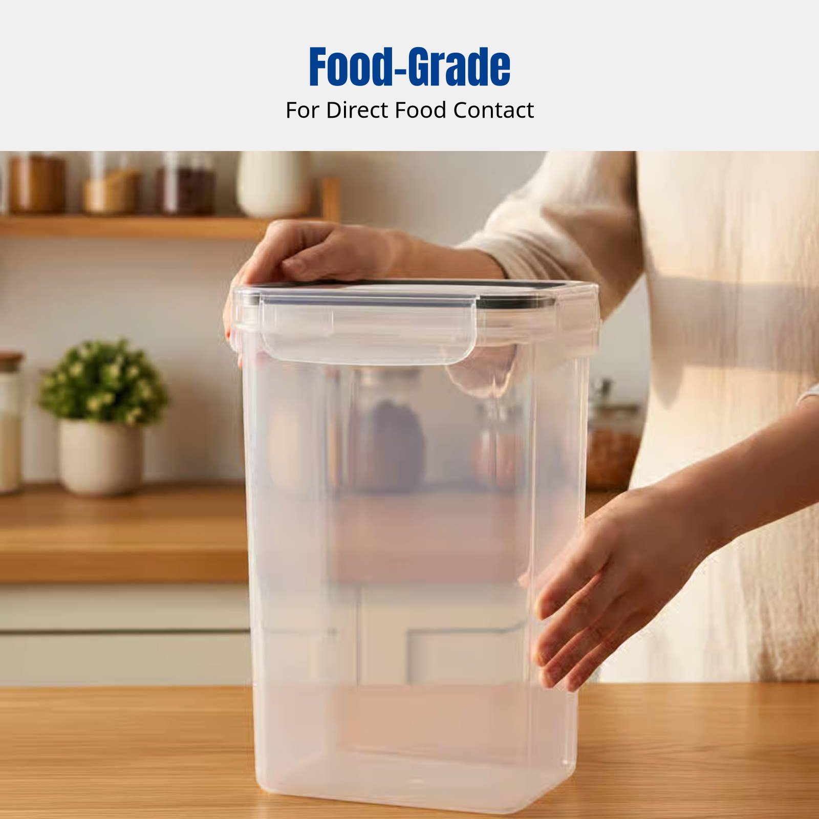 気密食品保存容器セット、大容量、透明、積み重ね可能、冷蔵庫用 - Food Storage Kitchen のレビューと価格