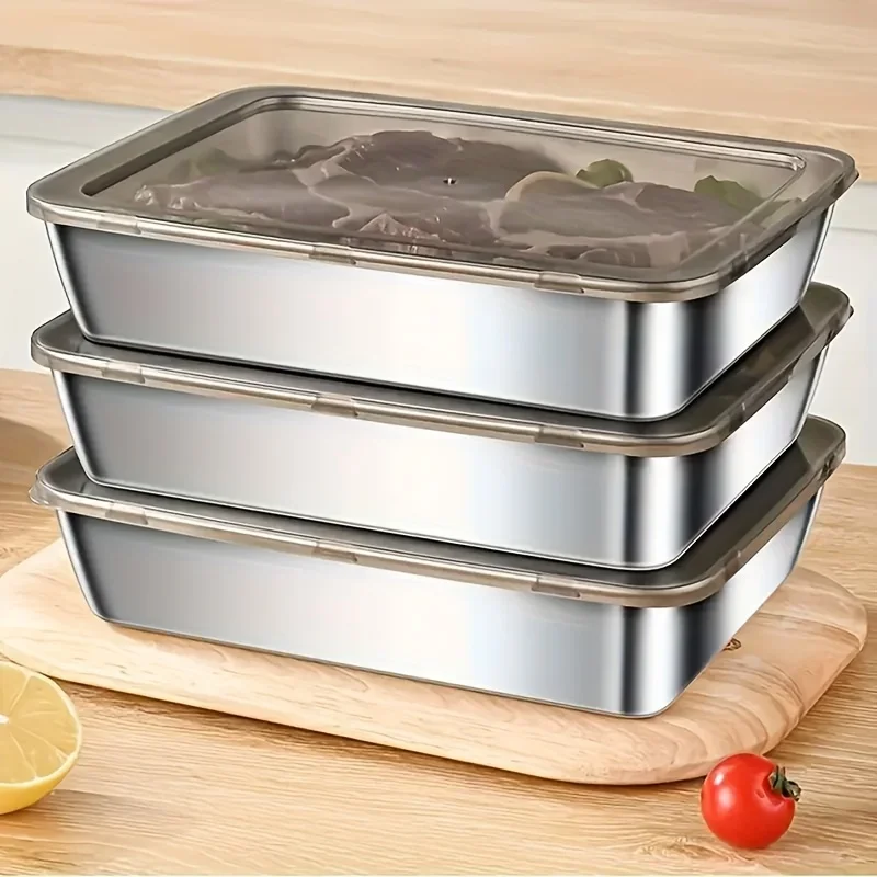 5個入りステンレス製食品保存容器セット - 漏れ防止蓋、耐久 - Food Storage Home のレビューと価格