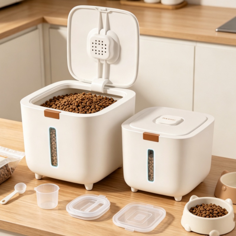 5/7KGペットフード収納ボックス、密閉ペットフード容器、気 - Food Storage Pet のレビューと価格