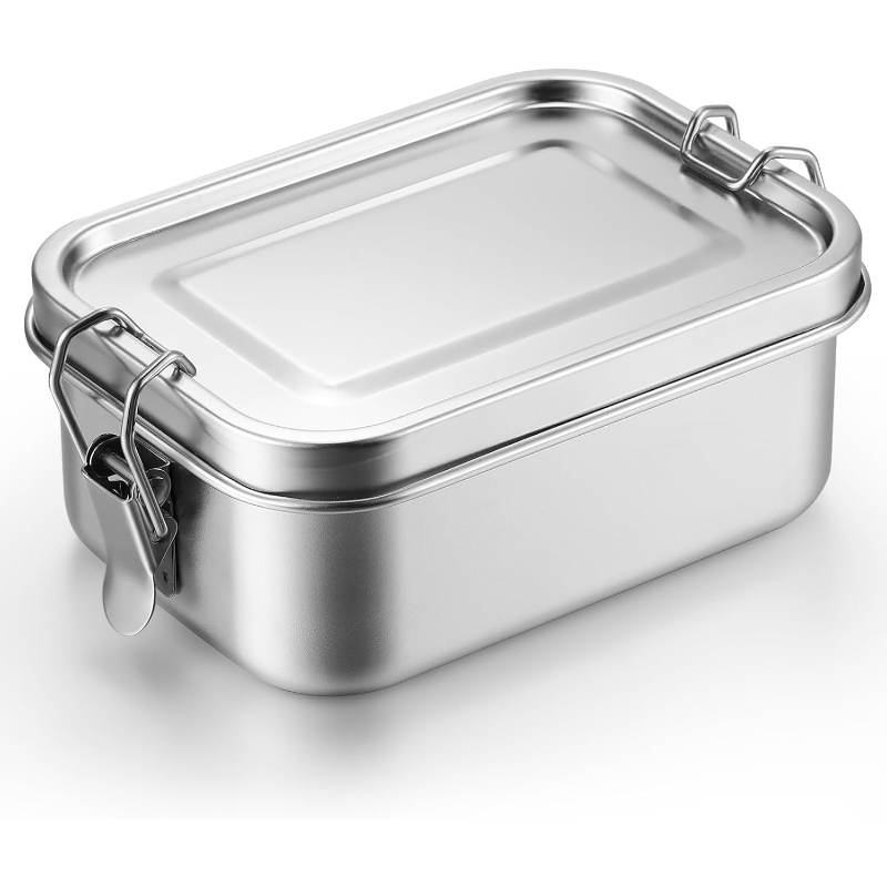 ステンレス製食品保存容器 蓋付き ランチボックス 冷蔵庫オー - Food Storage Prep Containers のレビューと価格