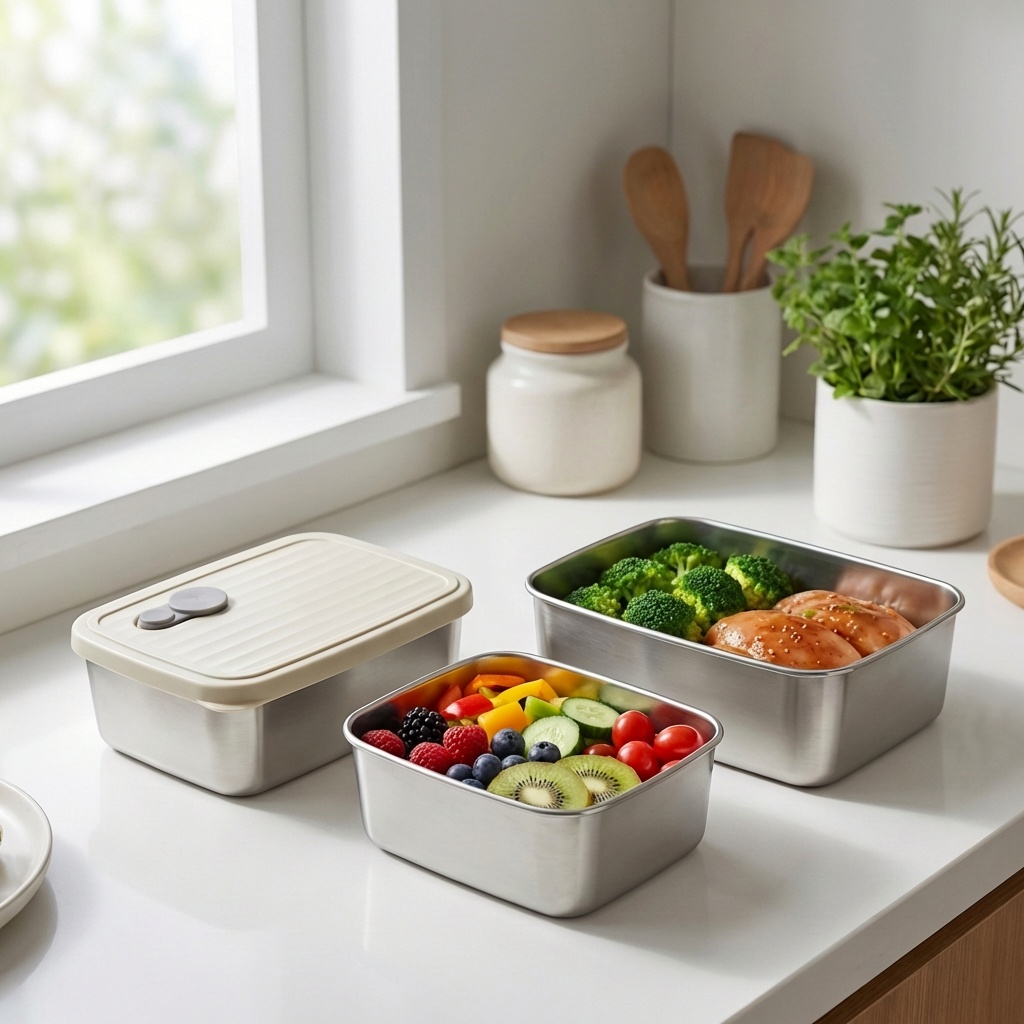 大容量フードコンテナ 蓋付き 再利用可能 密閉型鮮度保持ボッ - Food Storage Box Large のレビューと価格