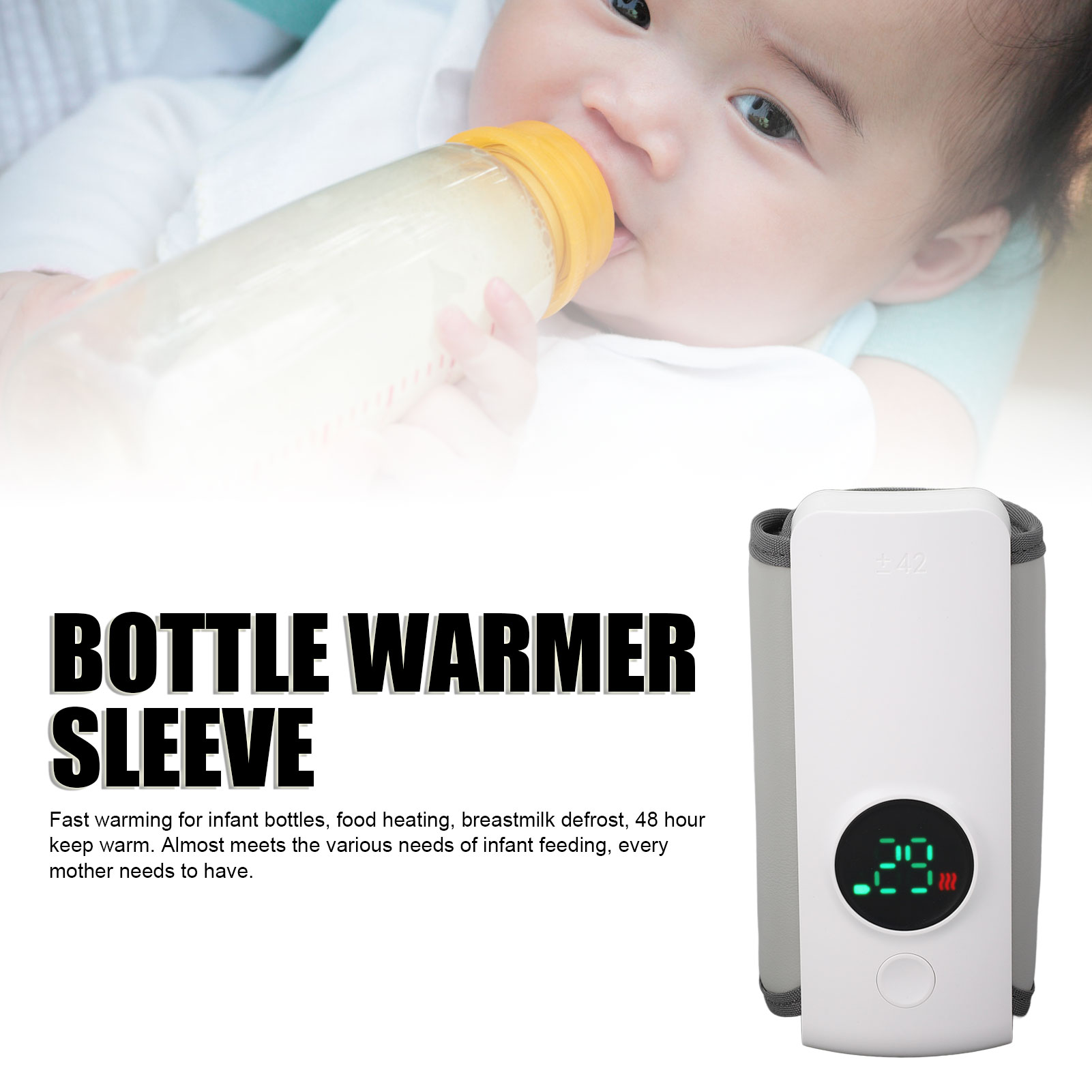 ポータブルボトルウォーマー高速加熱正確な温度制御ミルクボトル - Food Storage And Temperature のレビューと価格