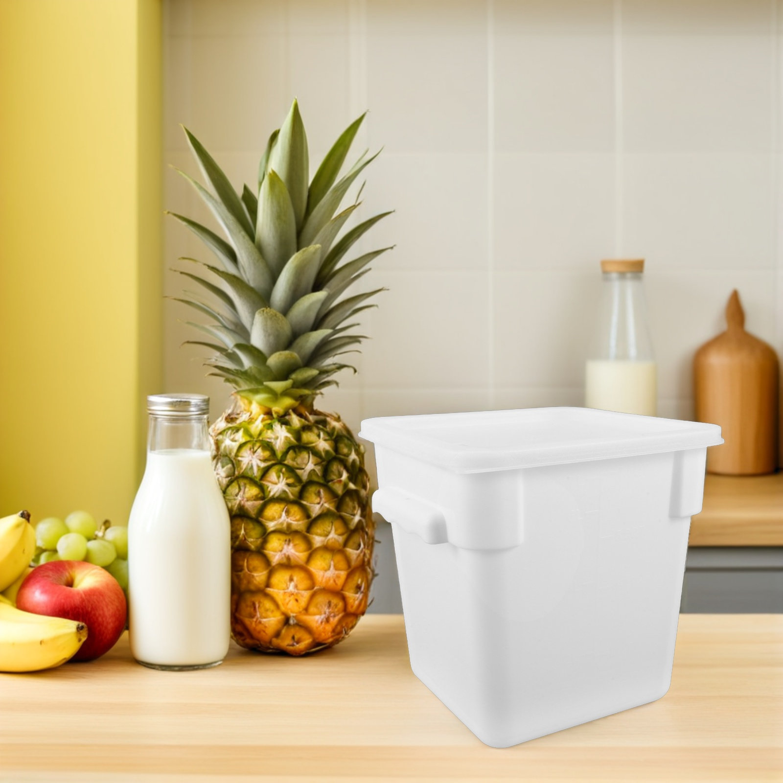 正方形プラスチック製食品保存容器 業務用 8L ビン ハンド - Food Storage Kitchen のレビューと価格