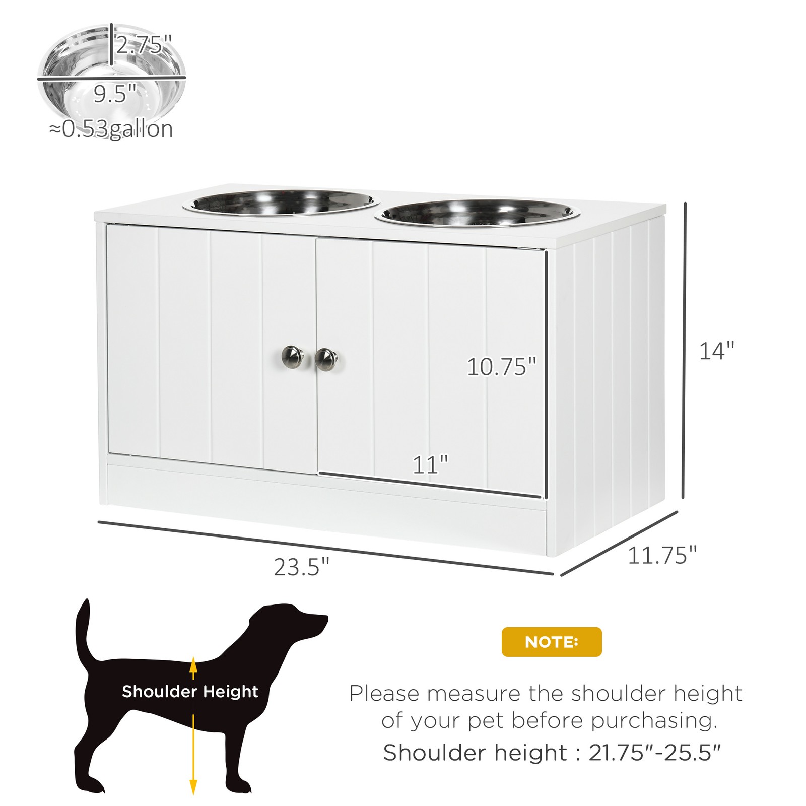 磁気ドア付きドッグフード収納キャビネット＆犬用給餌ステーショ - Food Storage Pet のレビューと価格