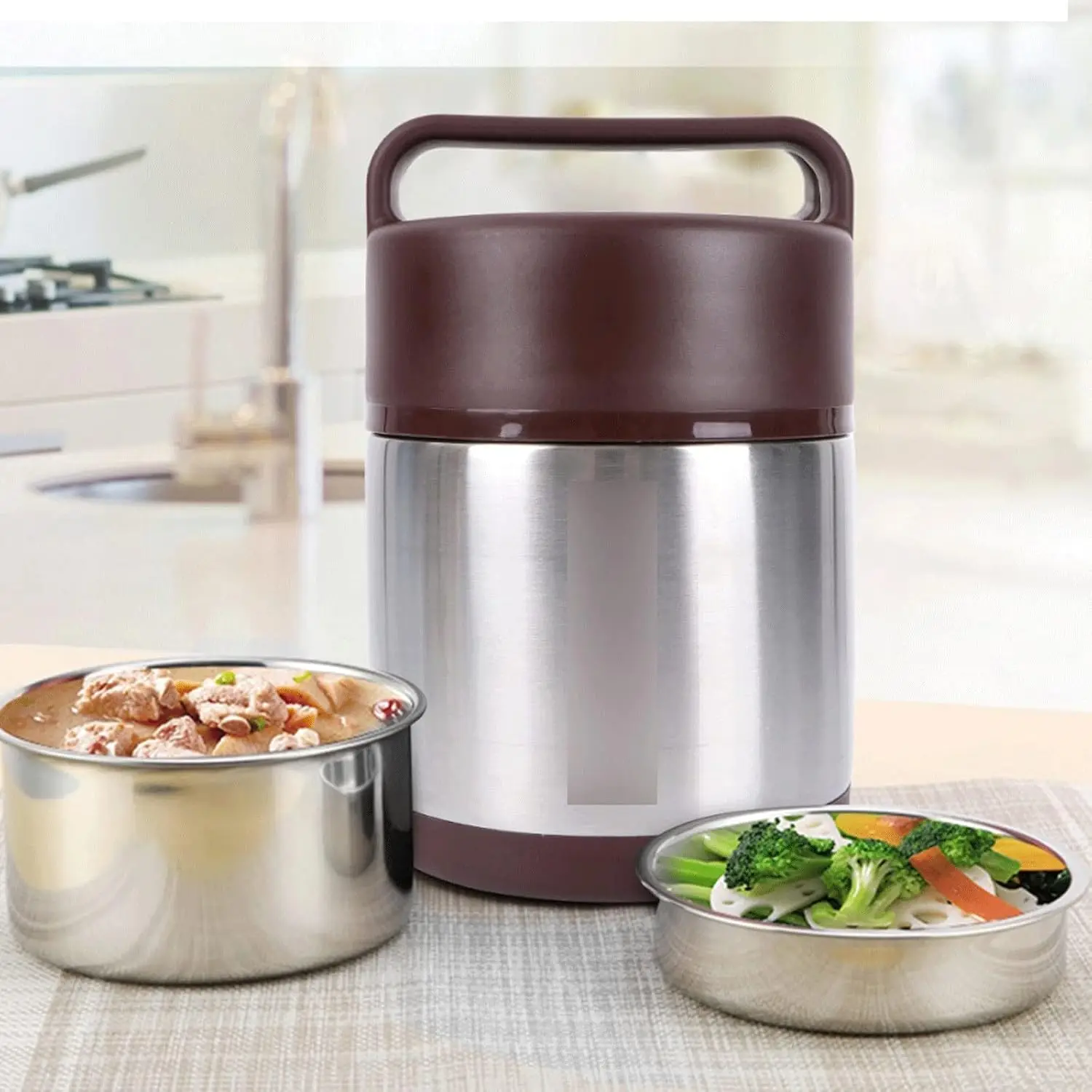 大人用弁当箱 大容量 ポータブルランチボックス ステンレス製 - Food Storage Box Large のレビューと価格