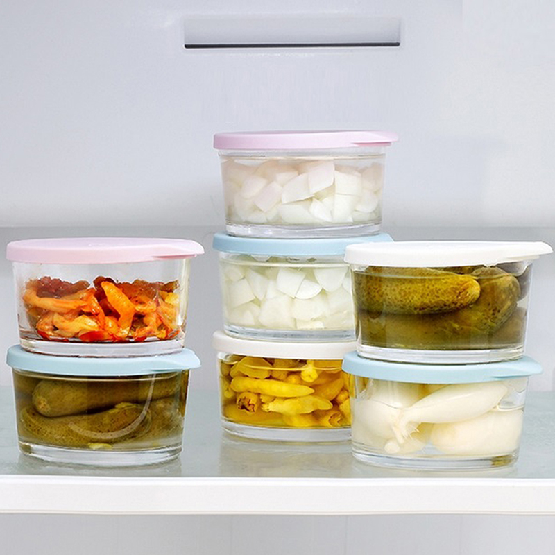 ● 電子レンジ対応丸型食品保存容器高硼珪酸ガラスピクルス密封 - Food Storage Containers Glass のレビューと価格