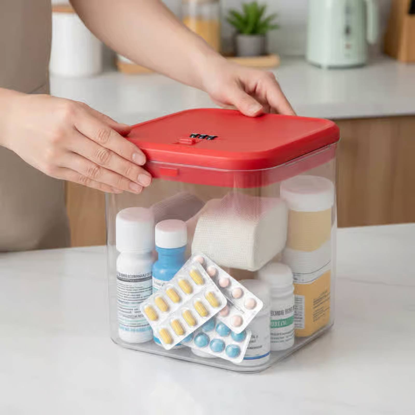 透明なロック可能なボックス 多用途のロック可能な収納ボックス - Food Storage Kitchen のレビューと価格