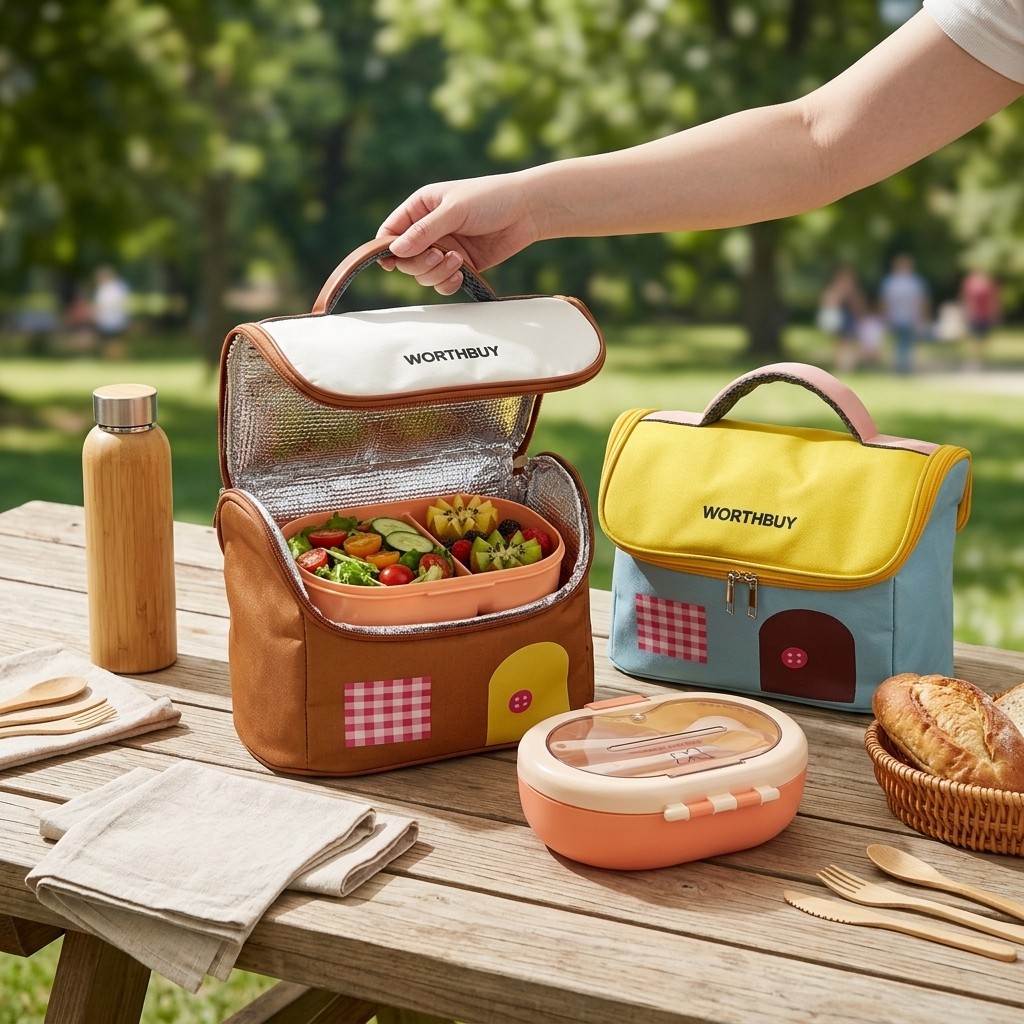 オックスフォード製サーマルランチバッグ、ジッパー付き、大容量 - Food Storage Box Large のレビューと価格