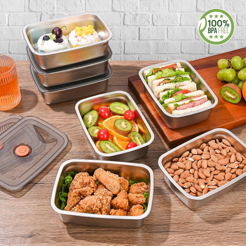 ステンレス製大容量弁当箱 密閉型漏れ防止ランチボックス キャ - Food Storage Box Large のレビューと価格