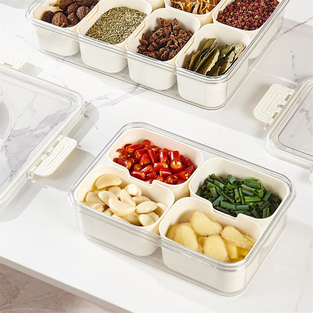 ポータブル食品保存箱、スナック収納ボックス、蓋付き4つのコン - Food Storage Time のレビューと価格
