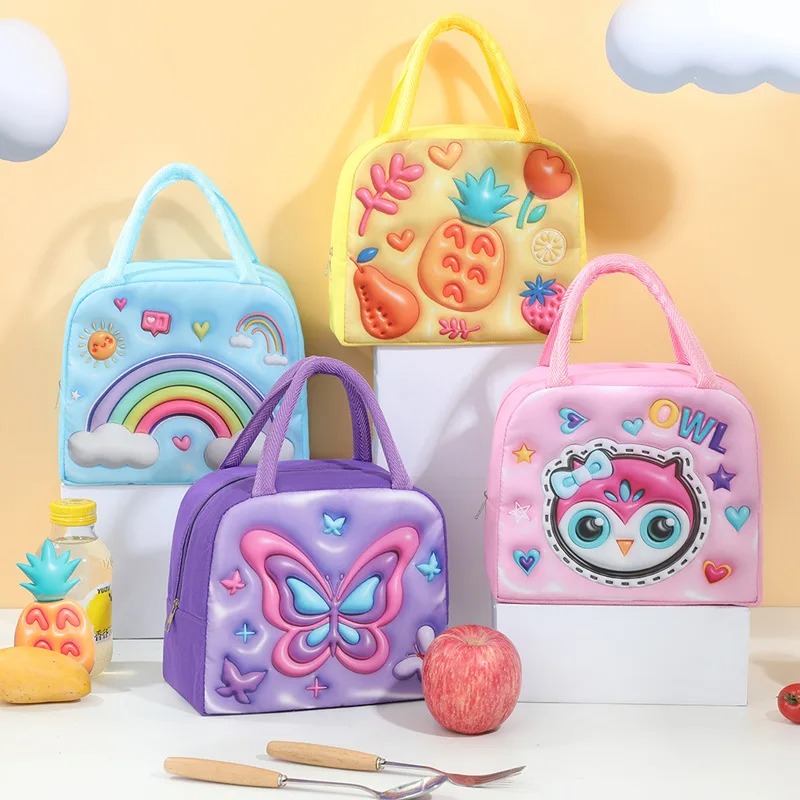子供用ランチボックスバッグ 3D漫画柄食品保存バッグ 子供用 - Food Storage Aluminum のレビューと価格