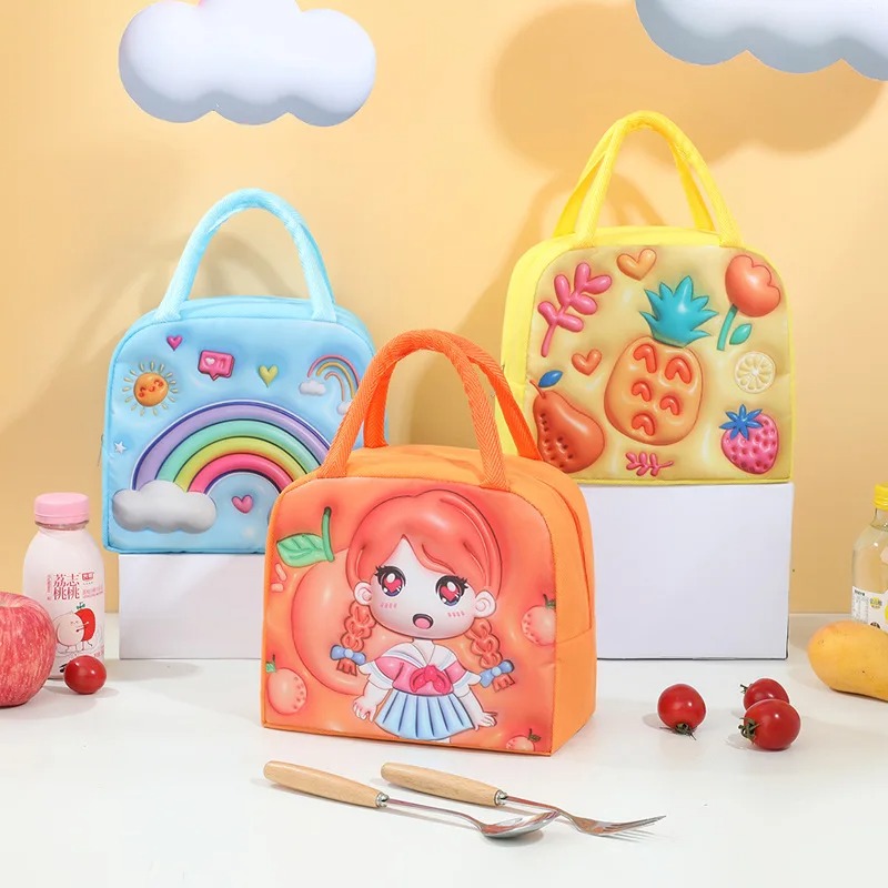 子供用ランチボックスバッグ 3D漫画柄食品保存バッグ 子供用 - Food Storage Aluminum のレビューと価格