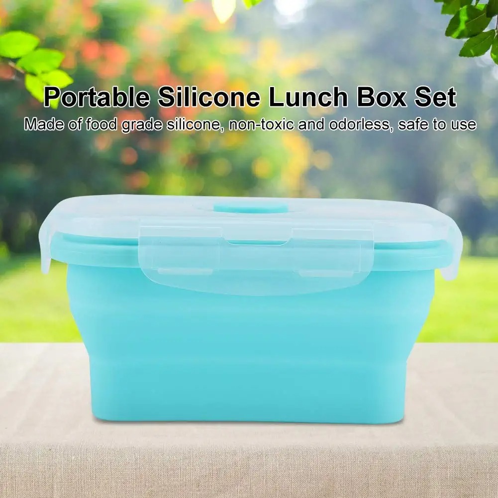 4 サイズ折りたたみシリコーン食品容器ポータブル弁当弁当箱マ - Food Storage Home のレビューと価格