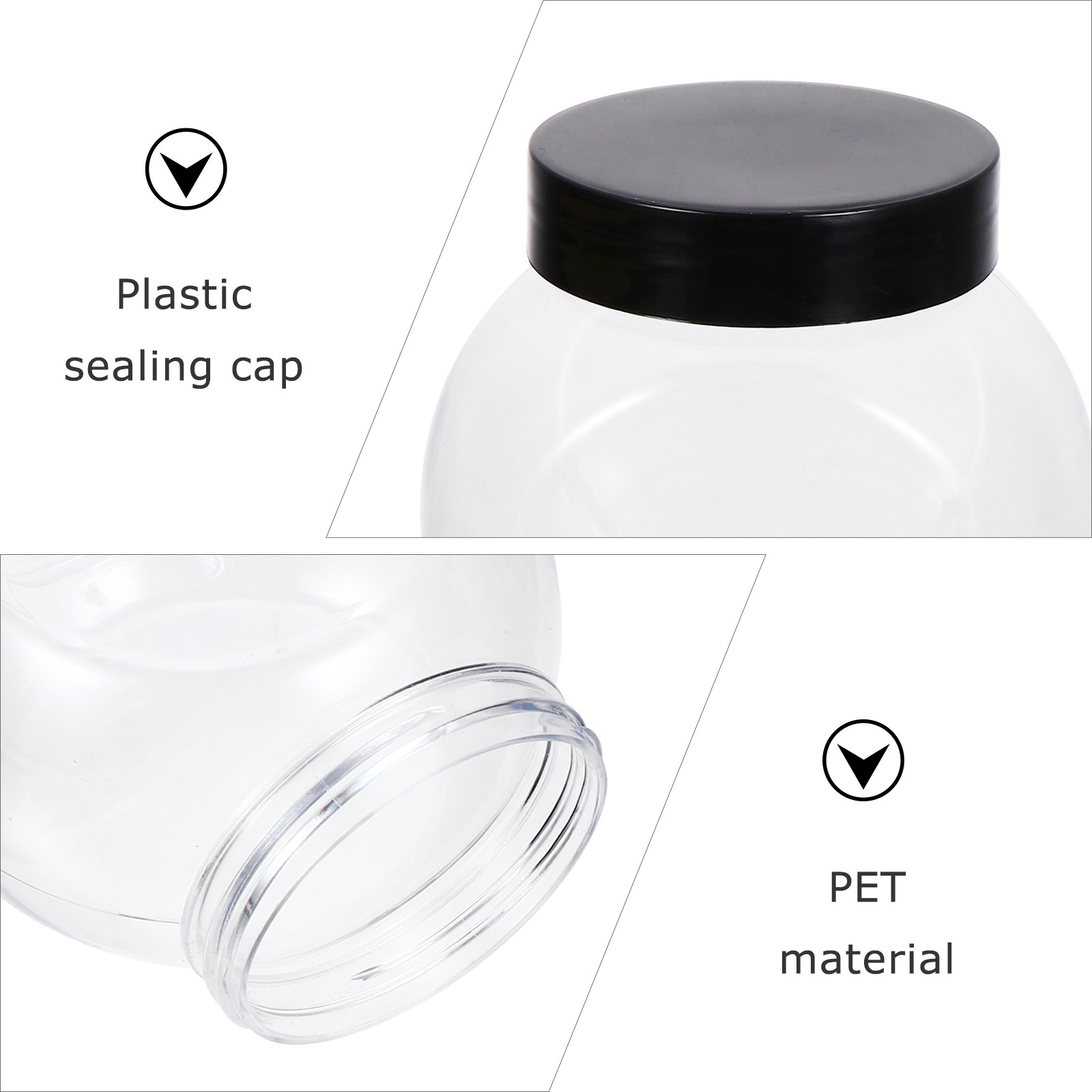 1 セット食品保存缶透明 424 ミリリットル防湿密封キャニ - Food Storage Pet のレビューと価格