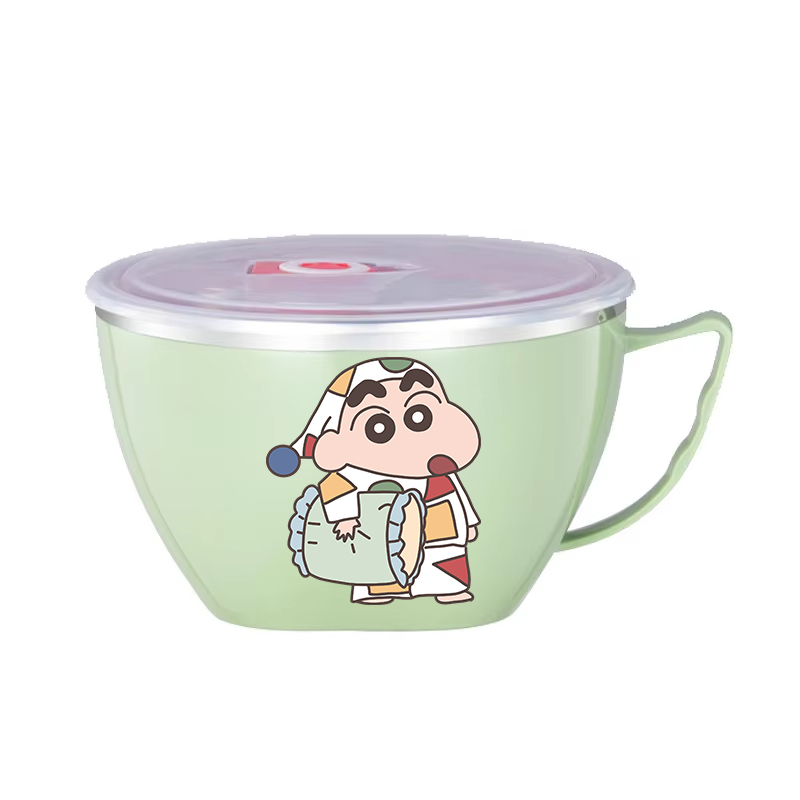 クレヨンしんちゃんヌードルボウル大容量ステンレスボウル二層熱 - Food Storage Box Large のレビューと価格