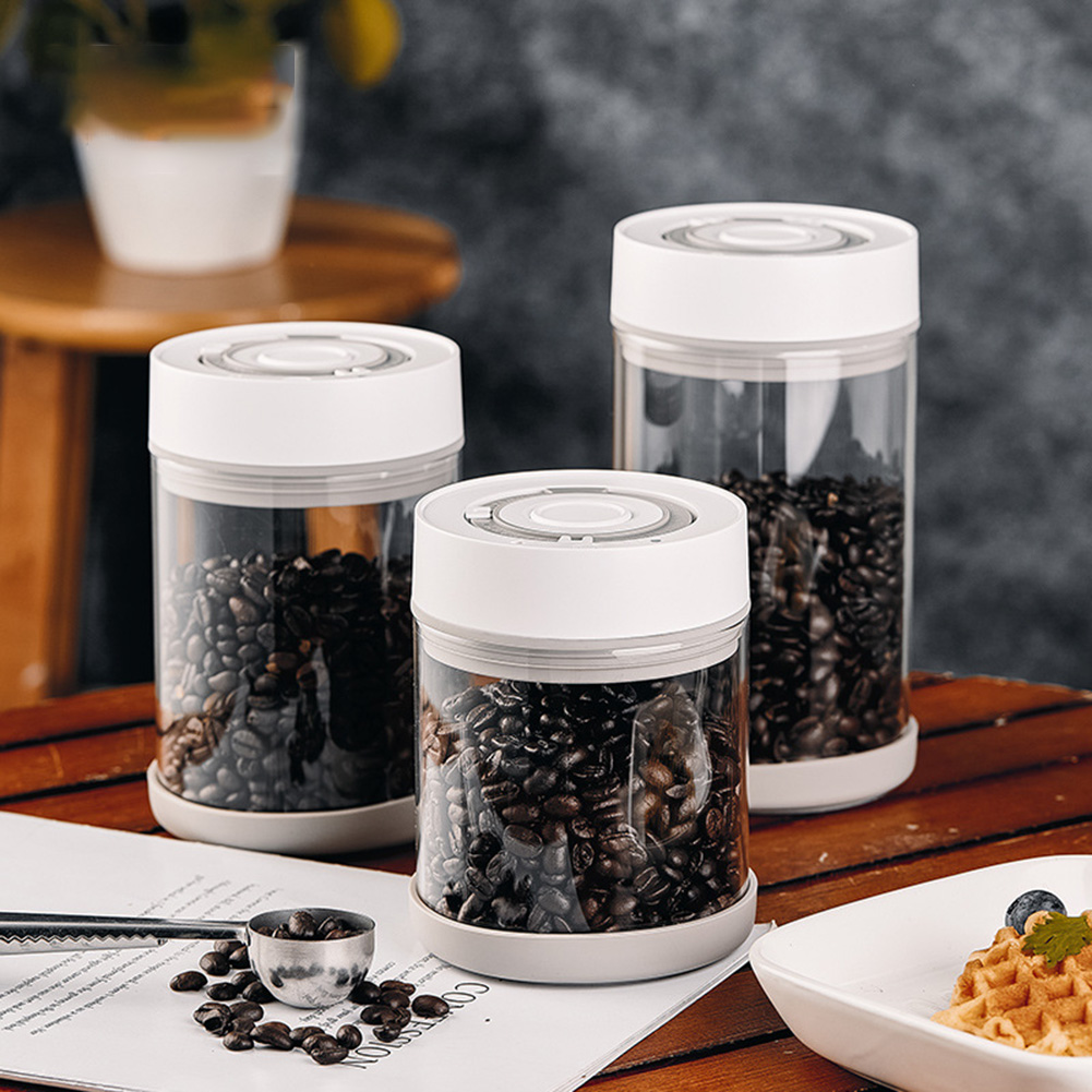 キッチン防湿ガラスコーヒー豆ジャー自動インテリジェント真空保 - Food Storage Time のレビューと価格