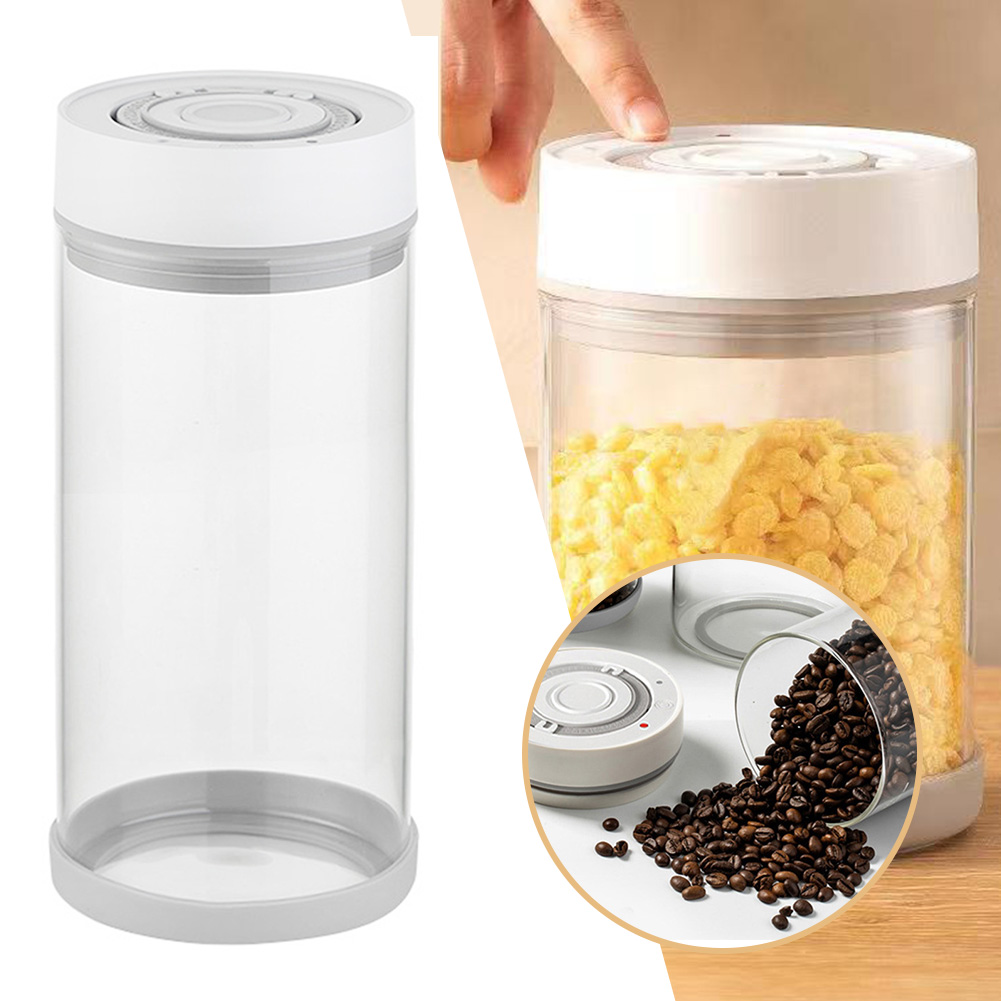 キッチン防湿ガラスコーヒー豆ジャー自動インテリジェント真空保 - Food Storage Time のレビューと価格