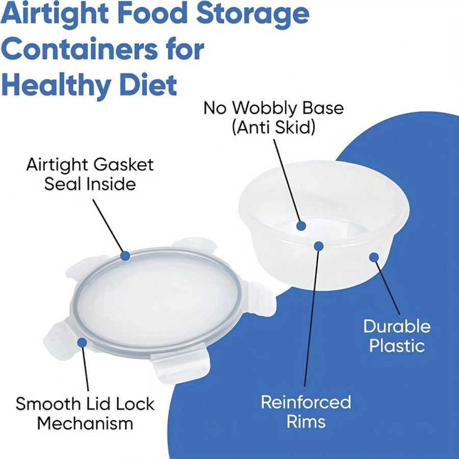 24個入りの食品保存容器セット、漏れ防止の密閉蓋付き再利用可 - Food Storage Prep Containers のレビューと価格