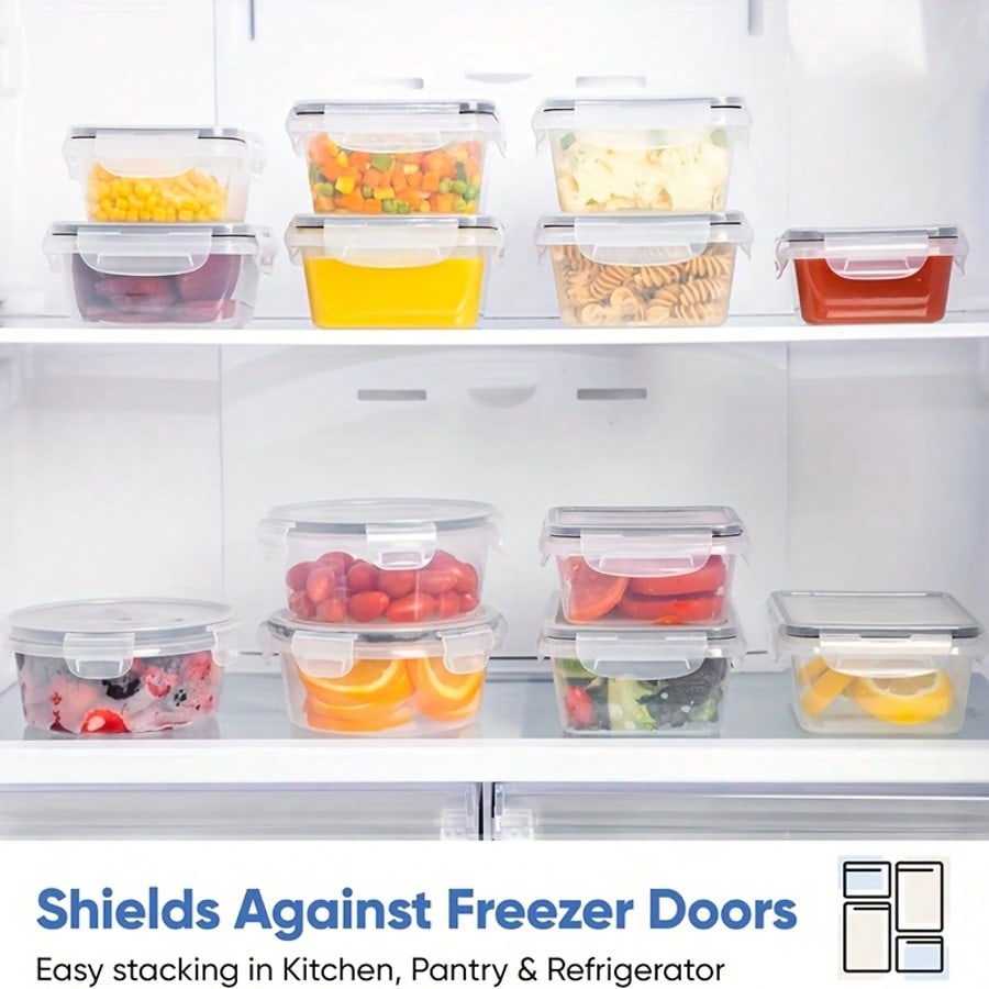 24個入りの食品保存容器セット、漏れ防止の密閉蓋付き再利用可 - Food Storage Prep Containers のレビューと価格