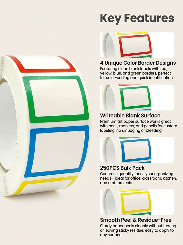 250 個/ロール名ストレージブック分類ステッカー、4 デザ - Food Storage Labels のレビューと価格