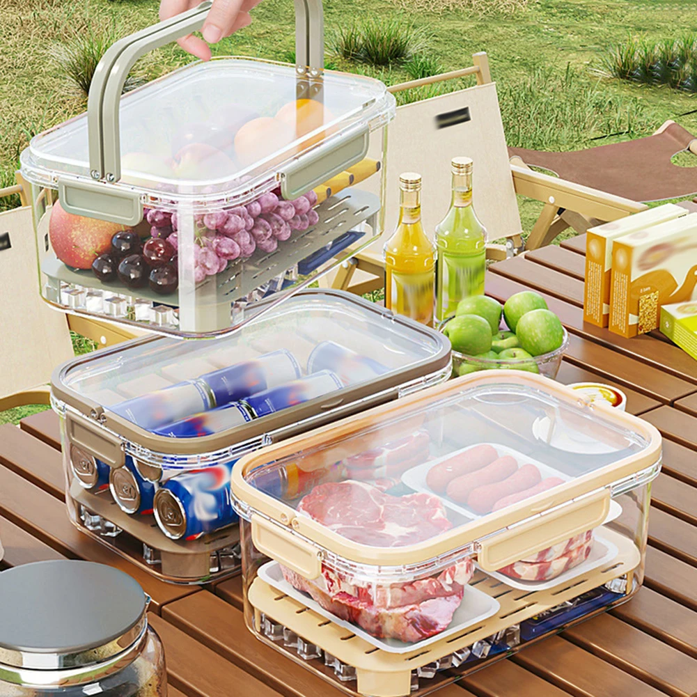 ポータブル食品保存容器 大容量 気密鮮度ボックス 排水プレー - Food Storage Box Large のレビューと価格