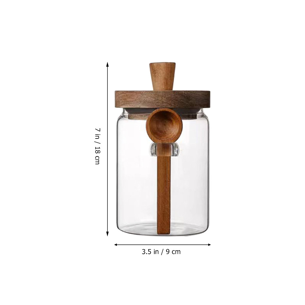 透明ガラス製食品保存容器、気密性のある木製蓋付き、コーヒー容 - Food Storage Containers Glass のレビューと価格