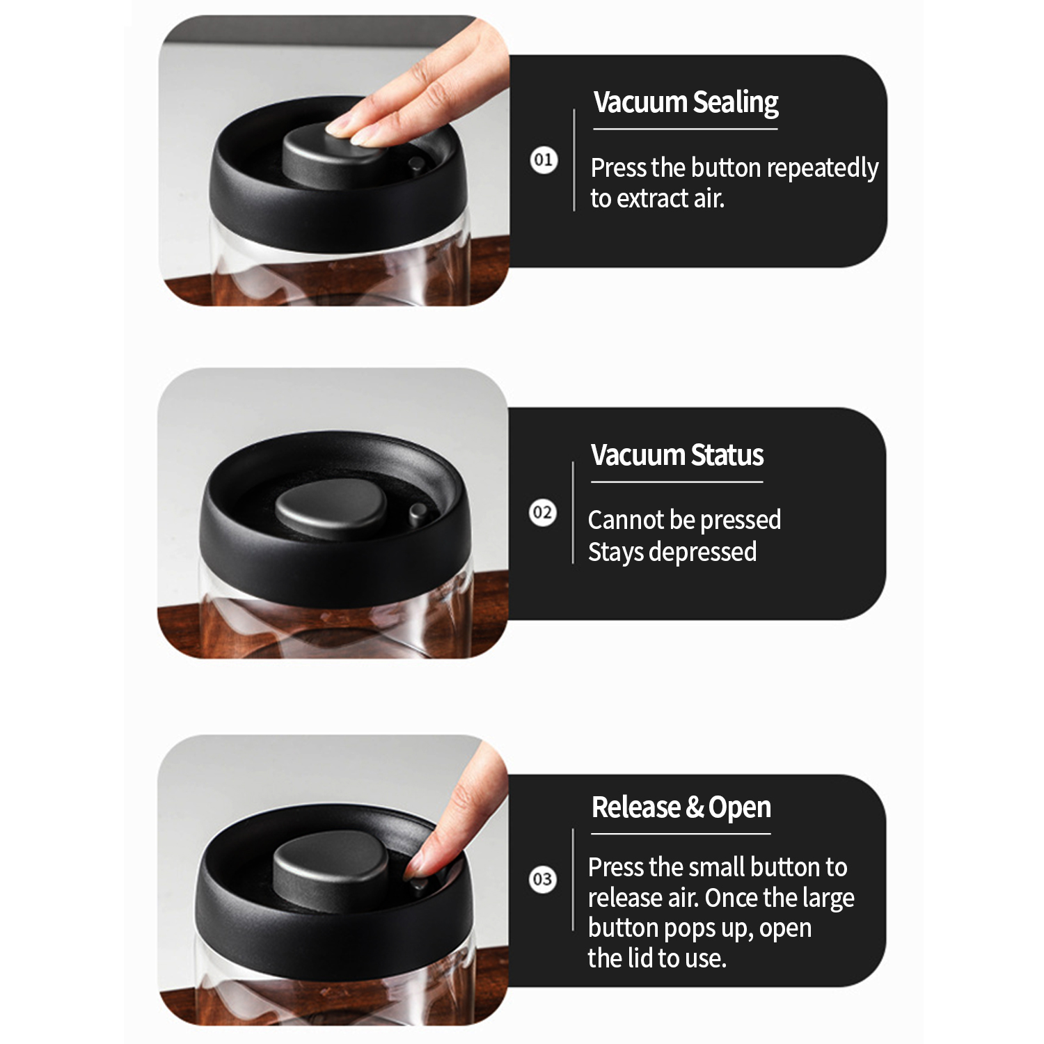 OANKR 真空コーヒーキャニスター 500ml 900ml - Food Storage Time のレビューと価格