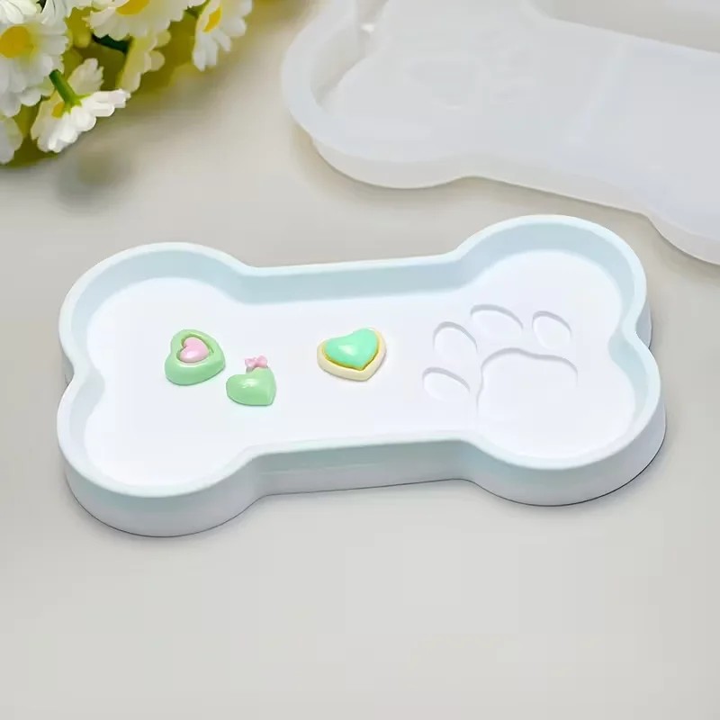 最高品質DIY猫の足と骨の形をしたシリコンモールド収納トレイ - Food Storage Home のレビューと価格