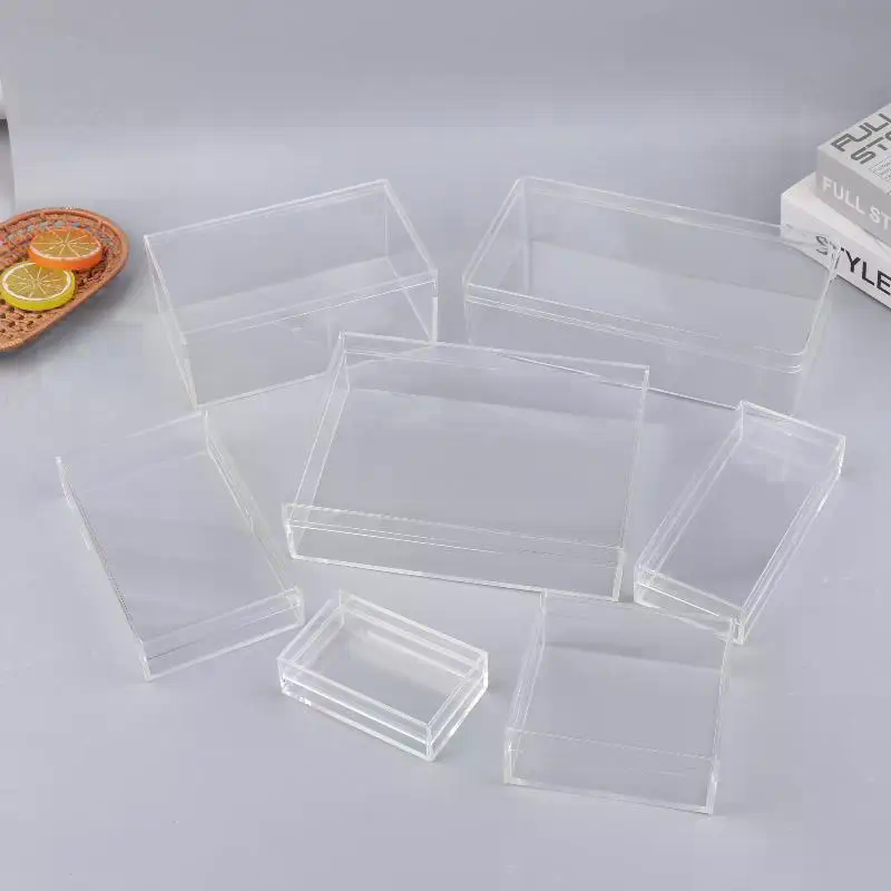 新しい厚みのある長方形アクリル収納ボックス高透明食品ギフト包 - Food Storage In Plants のレビューと価格