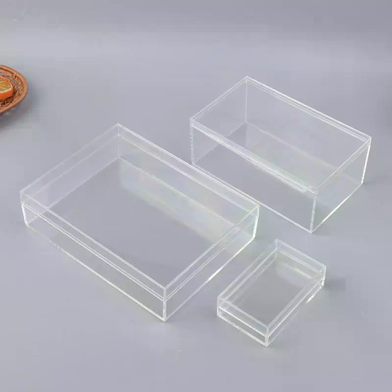 新しい厚みのある長方形アクリル収納ボックス高透明食品ギフト包 - Food Storage In Plants のレビューと価格