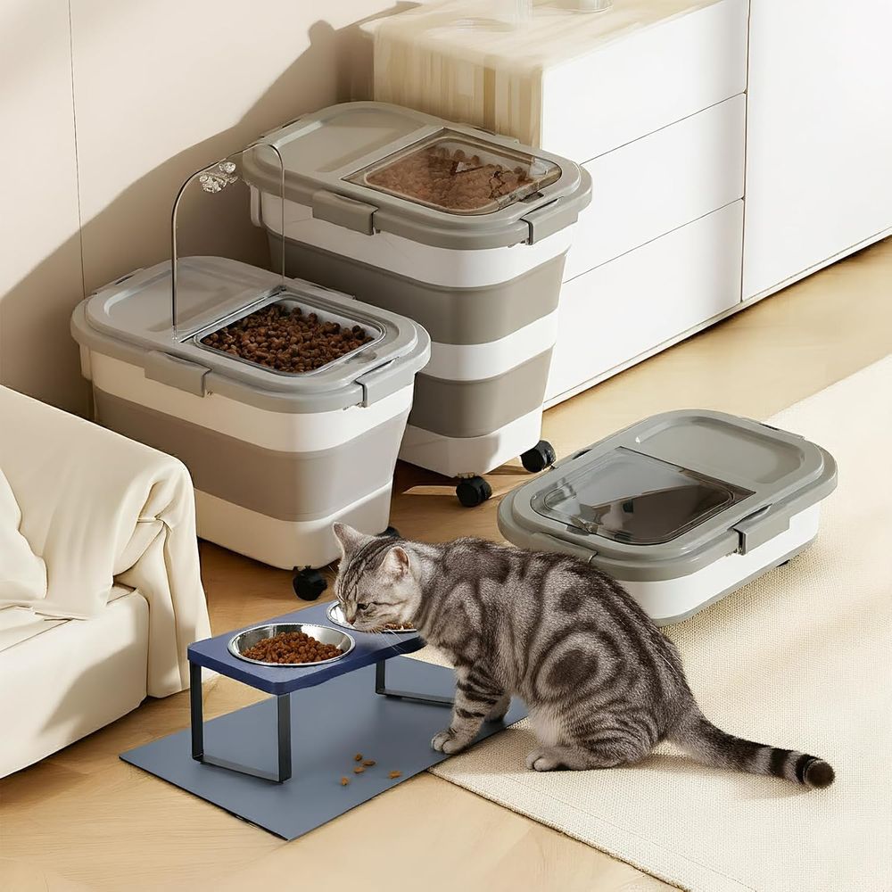 15ポンドの犬/猫用フード収納容器、折りたたみ式フード収納容 - Food Storage Pet のレビューと価格