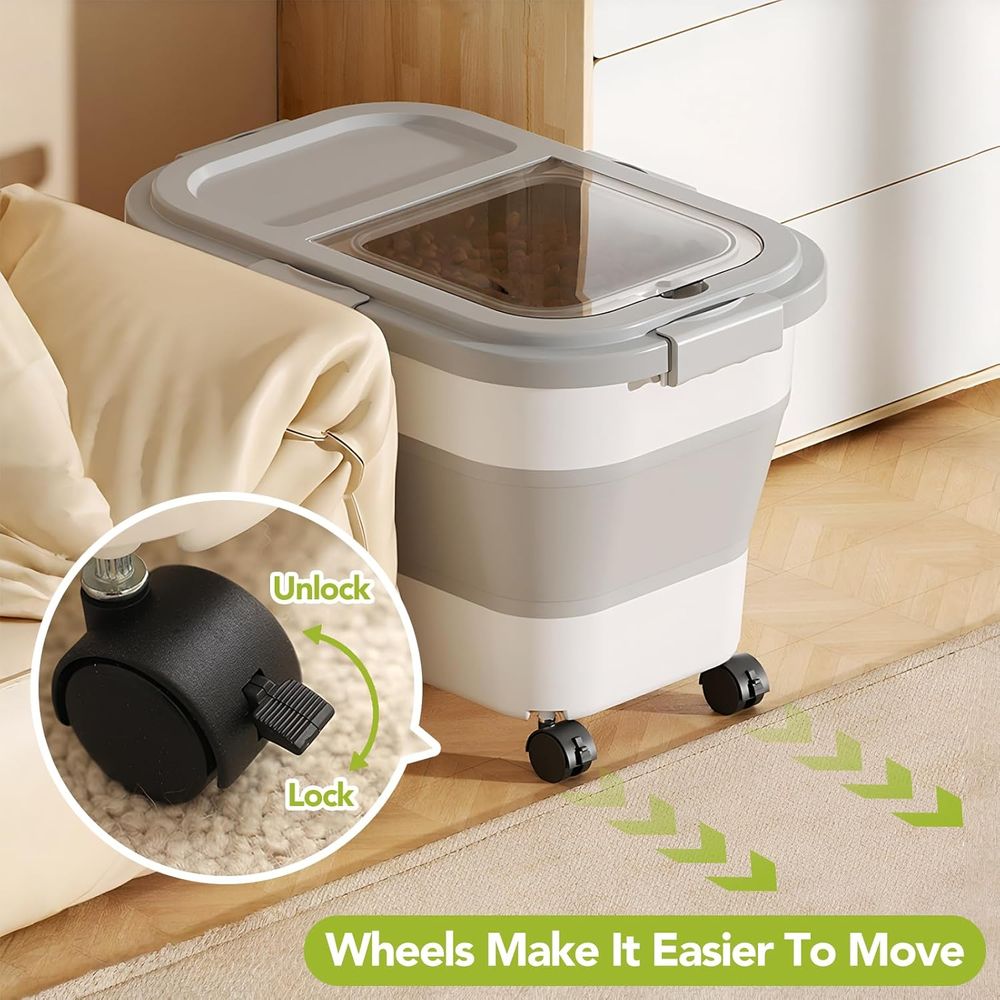 15ポンドの犬/猫用フード収納容器、折りたたみ式フード収納容 - Food Storage Pet のレビューと価格