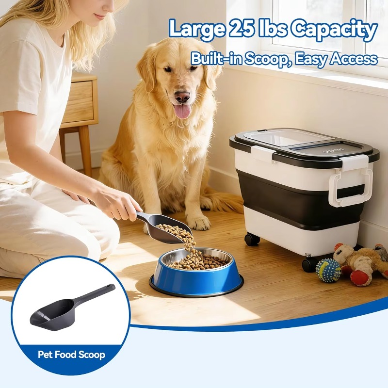犬用フード保存容器 20～25ポンド、気密ペットフードビン、 - Food Storage Pet のレビューと価格