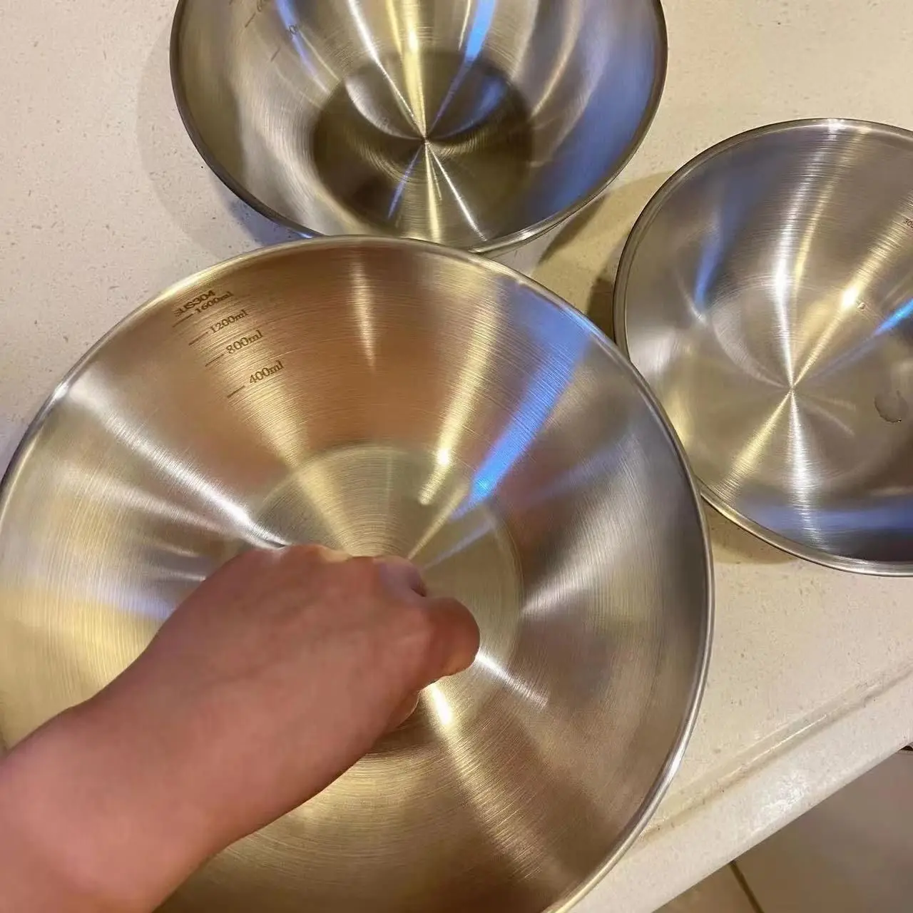 1～3個のステンレス製ボウルセット、計量機能付き、調理、ベー - Food Storage Home のレビューと価格
