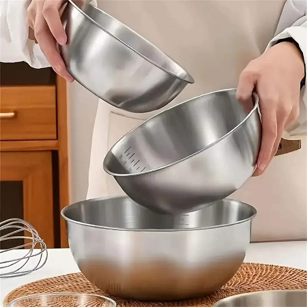 1～3個のステンレス製ボウルセット、計量機能付き、調理、ベー - Food Storage Home のレビューと価格