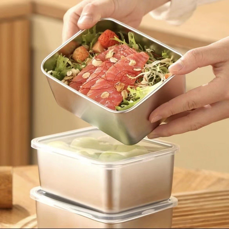医療グレードの抗菌ステンレス製食品保存容器 ランチボックス  - Food Storage Prep Containers のレビューと価格