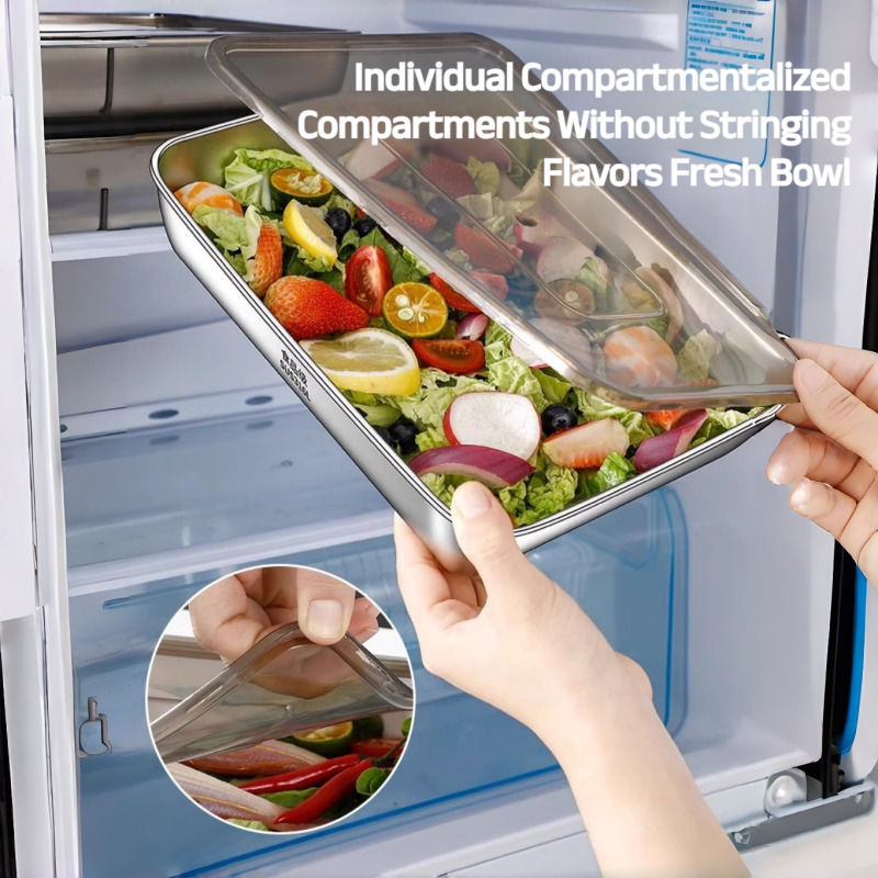 医療グレードの抗菌ステンレス製食品保存容器 ランチボックス  - Food Storage Prep Containers のレビューと価格