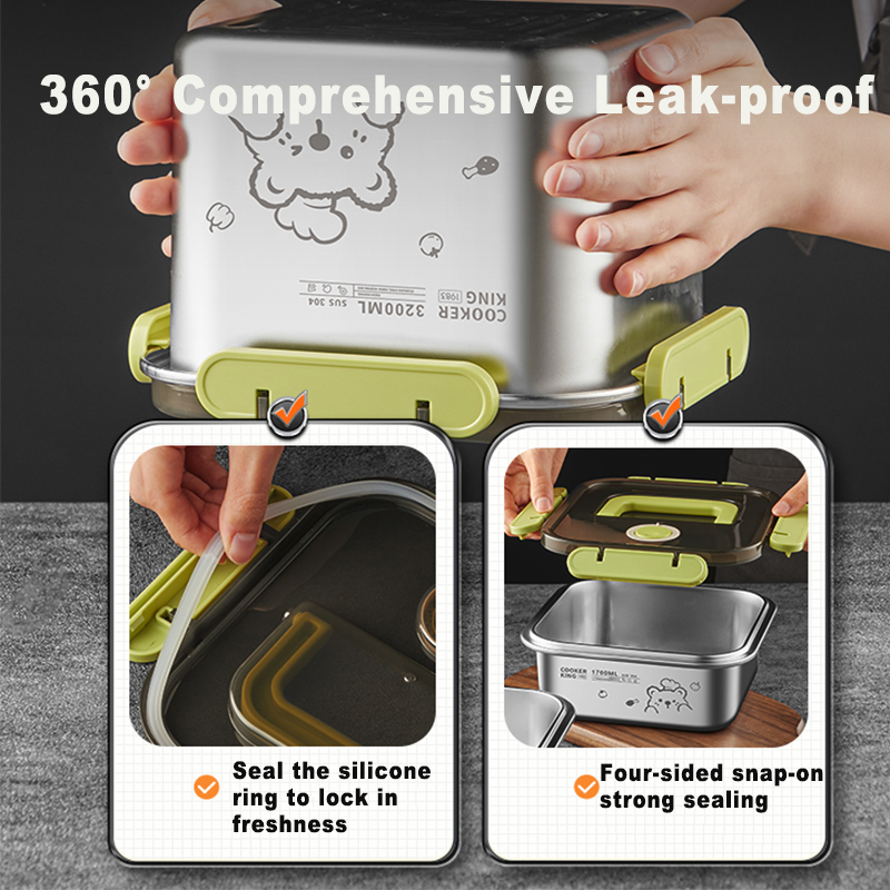 COOKER KING 420ml-6200ml 大容量ステ - Food Storage Box Large のレビューと価格