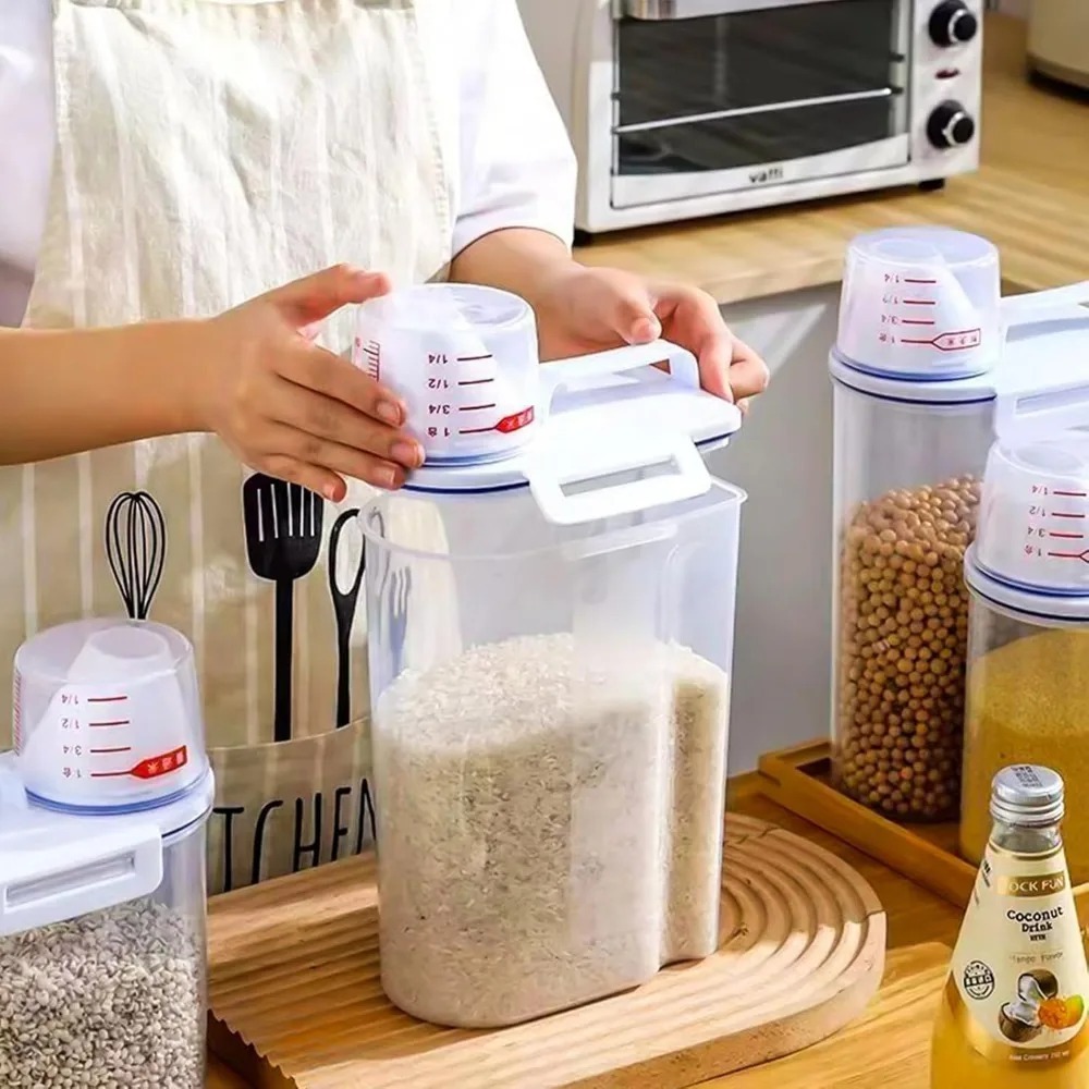 米乾物保存容器 BPAフリー 食品保存容器 プラスチック密封 - Food Storage Time のレビューと価格