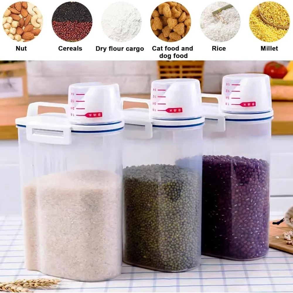 米乾物保存容器 BPAフリー 食品保存容器 プラスチック密封 - Food Storage Time のレビューと価格