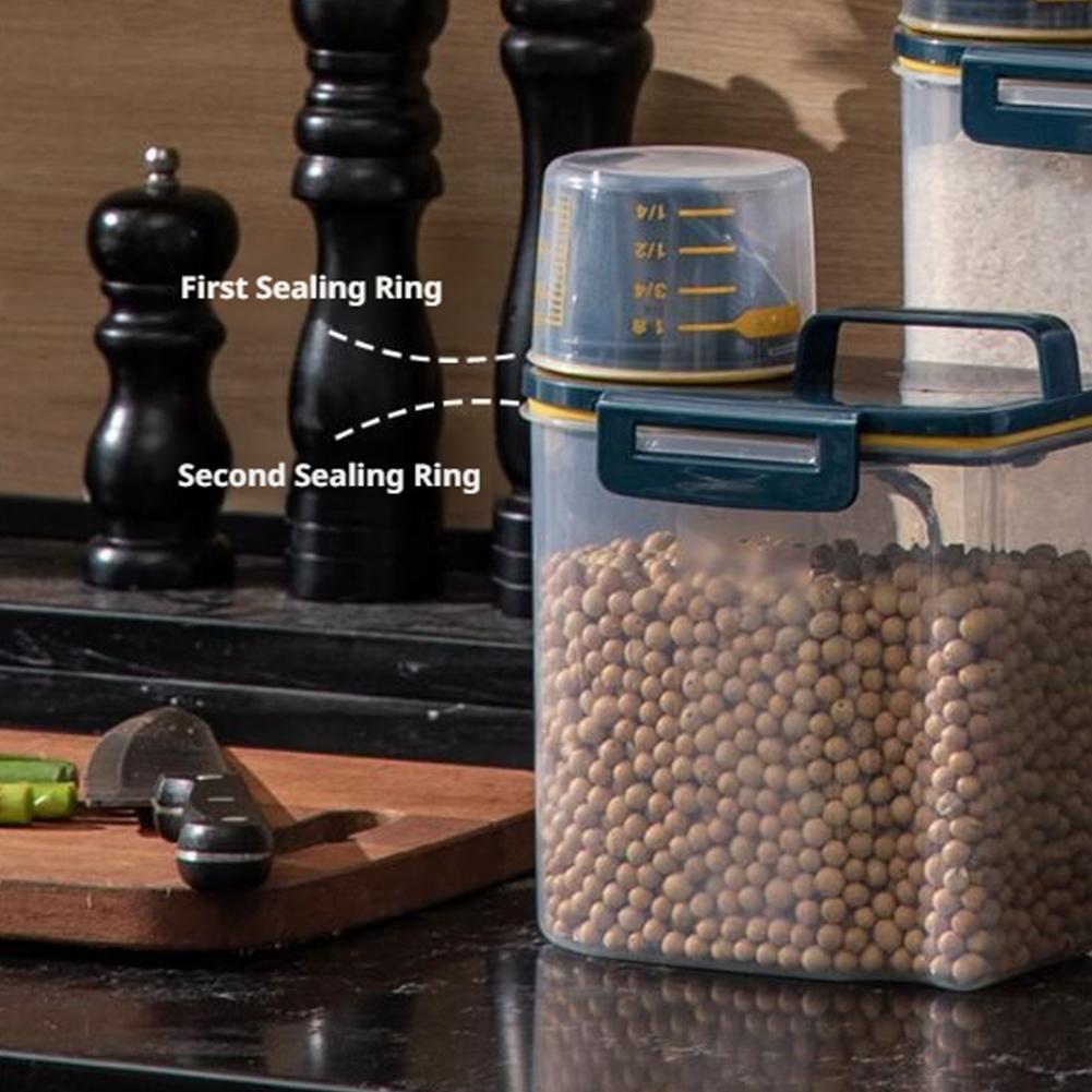 プラスチック製ペットフード保存容器 計量カップ付き 耐久性が - Food Storage Pet のレビューと価格