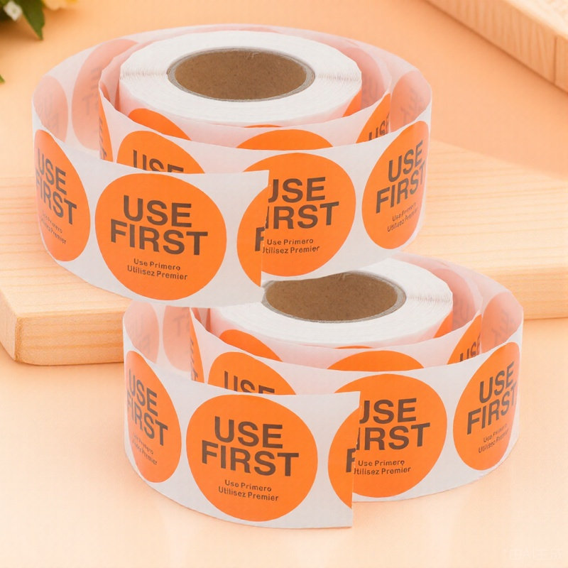 2 ロールの在庫管理ラベル、先端が先に来るように配置されたス - Food Storage Labels のレビューと価格
