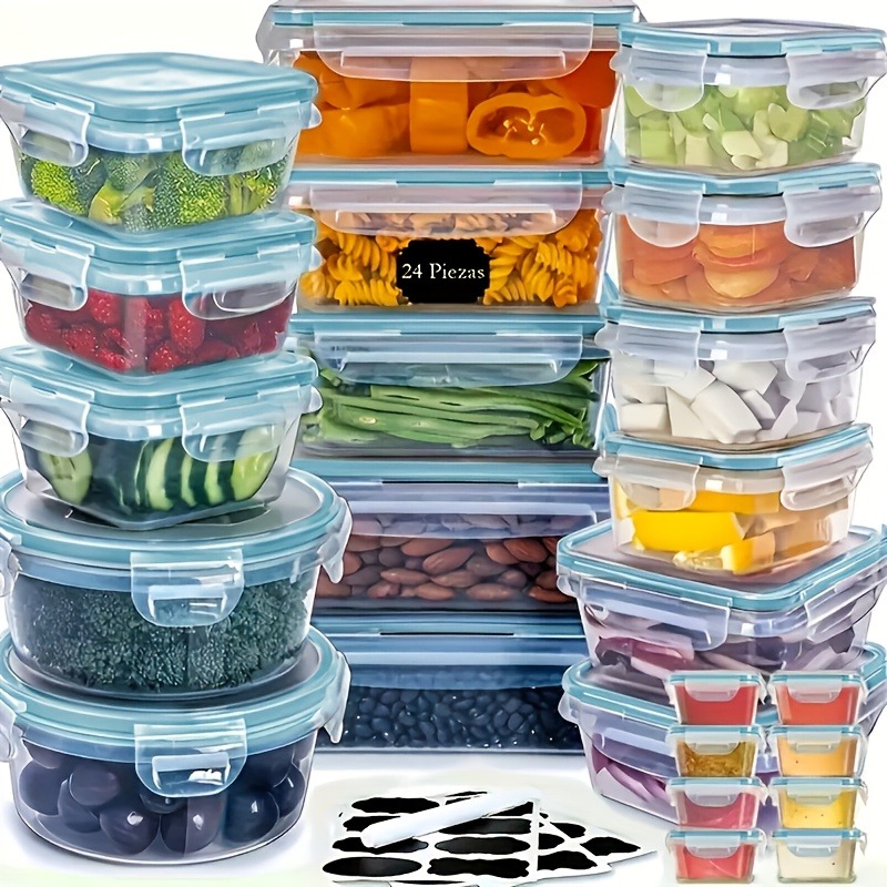 48個入り BPAフリー食品保存容器セット – キッチン、パ - Food Storage Labels のレビューと価格